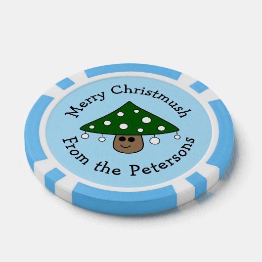 Kerstboom Paddestoel Poker Chips (Enkel)