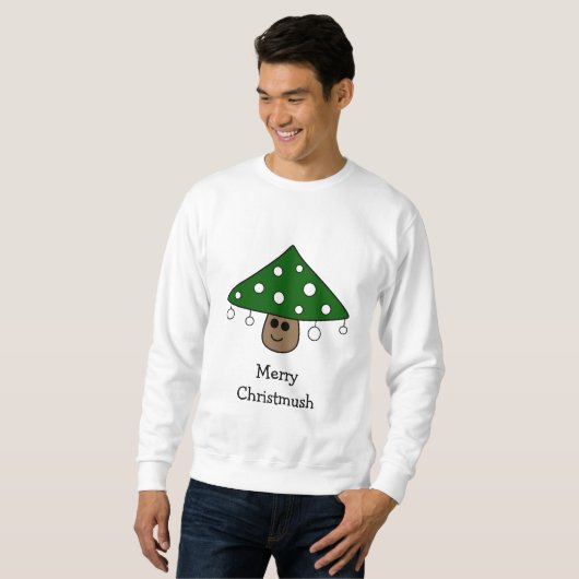 Kerstboom Paddestoel Sweatshirt (Voorkant volledig)
