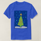 Kerstboom papier schoon gesneden t-shirt (Design voorkant)