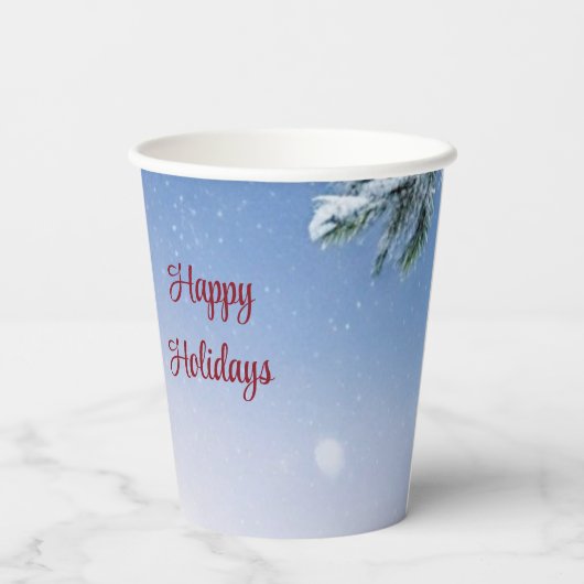 Kerstboom papieren bekers (Achterkant)