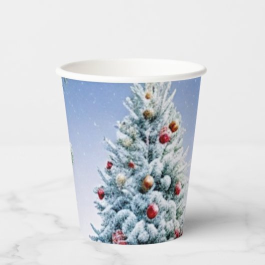 Kerstboom papieren bekers (Voorkant)