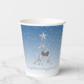 kerstboom papieren bekers (Achterkant)