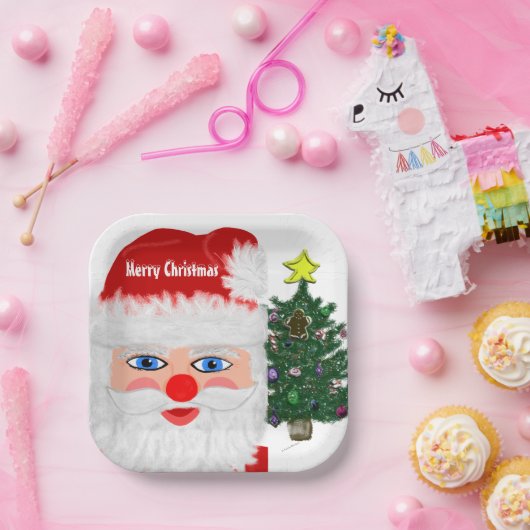 kerstboom papieren bordje (Feest)