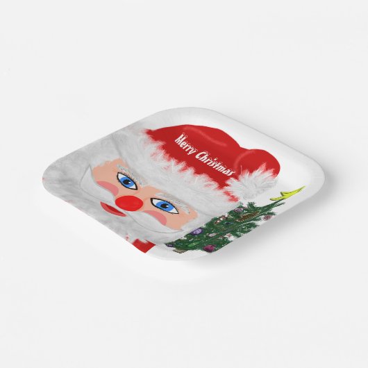 kerstboom papieren bordje (Gebogen)