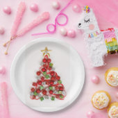 kerstboom papieren bordje (Feest)