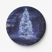 kerstboom papieren bordje (Voorkant)