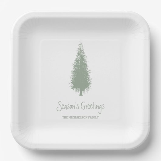 Kerstboom Papieren Bordje (Voorkant)