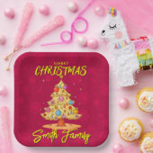 kerstboom papieren bordje (Feest)