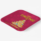 kerstboom papieren bordje (Gebogen)