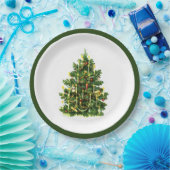 kerstboom papieren bordje (Feest)