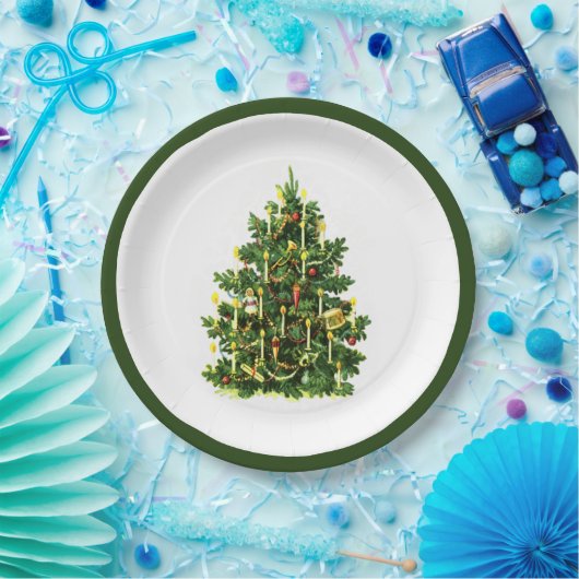 kerstboom papieren bordje (Feest)