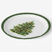 kerstboom papieren bordje (Gekanteld)
