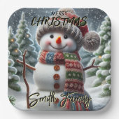 kerstboom papieren bordje (Voorkant)