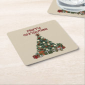 Kerstboom Papieren Onderzetter (Schuin)