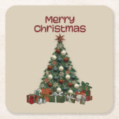 Kerstboom Papieren Onderzetter (Voorkant)