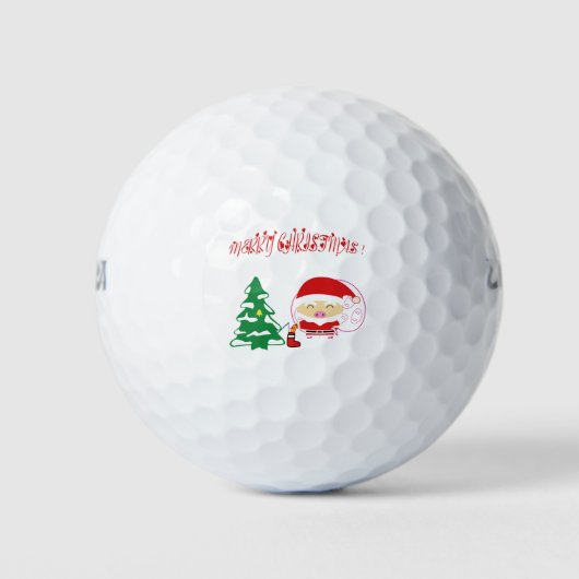 Kerstboom papieren placemat golfballen (Voorkant)
