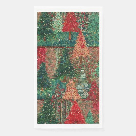 Kerstboom Patchwork Ontwerp Servet (Voorkant)