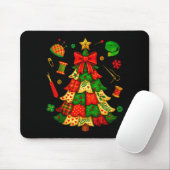 Kerstboom Patchwork Quilten Quilter Naaien L Muismat (Met muis)
