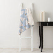 Kerstboom patroon blauw sherpa deken (In situ)