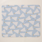 Kerstboom patroon blauw sherpa deken (Voorkant (horizontaal))
