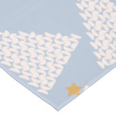 Kerstboom patroon blauw tafelkleed (Gekanteld)