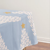 Kerstboom patroon blauw tafelkleed (Voorbeeld)