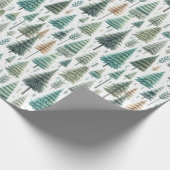 kerstboom patroon cadeaupapier (Hoek)