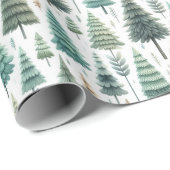 kerstboom patroon cadeaupapier (Rol Hoek)