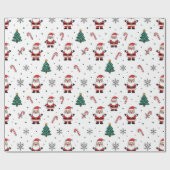Kerstboom patroon cadeaupapier (Vlak)