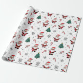 Kerstboom patroon cadeaupapier (Uitgerold)