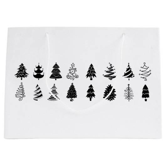 KERSTBOOM PATROON CADOZENDOOS GROOT CADEAUZAKJE (Voorkant)