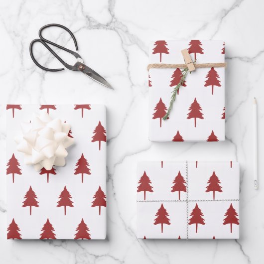 Kerstboom Patroon Classy Gifts Inpakpapier Vel (Voorkant)