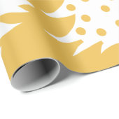 Kerstboom patroon goud wit cadeaupapier (Rol Hoek)