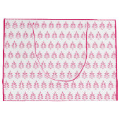 Kerstboom Patroon Heet Roze Groot Cadeauzakje (Achterkant)