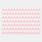 Kerstboom patroon in rood, blauw, groen inpakpapier vel (Voorkant)