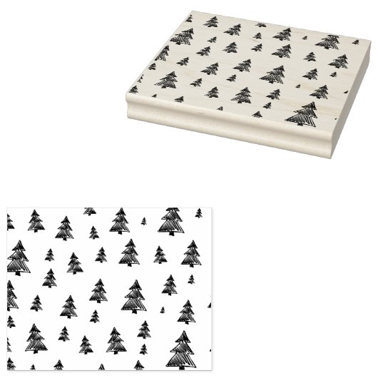 Kerstboom patroon Kerstmis Rubberstempel (Gestempeld)