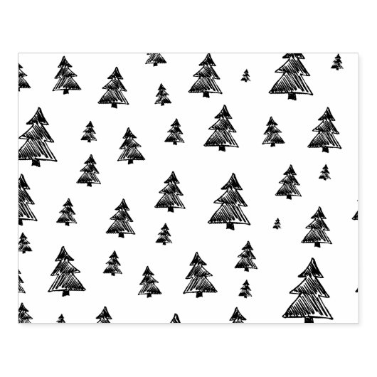 Kerstboom patroon Kerstmis Rubberstempel (Afrduk)