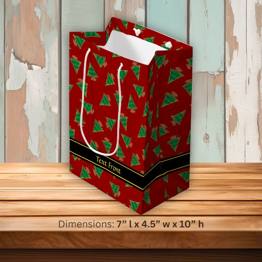 Kerstboom Patroon Medium Cadeauzakje