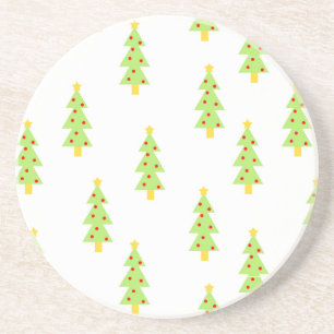 kerstboom patroon mid century modern vintage zandsteen onderzetter