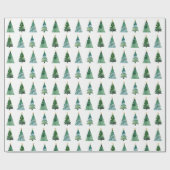 Kerstboom patroon minimalistische inpakpapier (Vlak)
