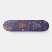 Kerstboom patroon persoonlijk skateboard (Horizontaal)