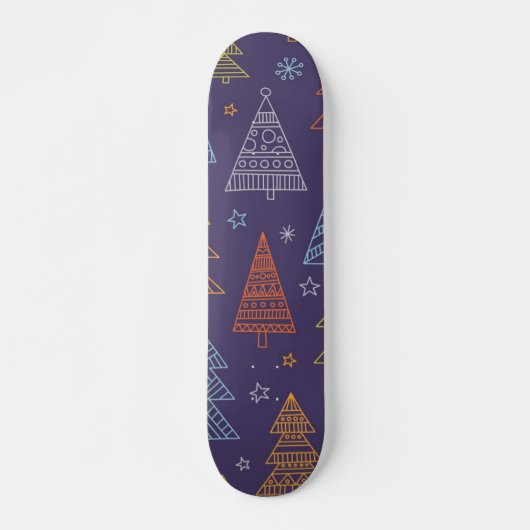 Kerstboom patroon persoonlijk skateboard (Voorkant)