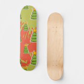 Kerstboom patroon persoonlijk skateboard (Voorkant)