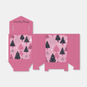 Kerstboom patroon roze gunst doos bedankdoosjes (Uitgevouwen)