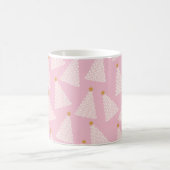 Kerstboom patroon roze koffiemok (Center)