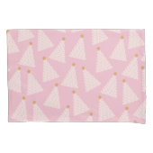Kerstboom patroon roze kussensloop (Voorkant)