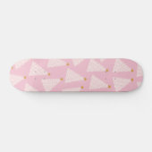 Kerstboom patroon roze persoonlijk skateboard (Horizontaal)