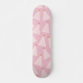 Kerstboom patroon roze persoonlijk skateboard (Voorkant)