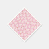 Kerstboom patroon roze servet (Hoek)