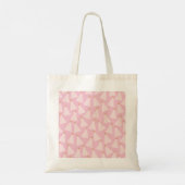 Kerstboom patroon roze tote bag (Achterkant)